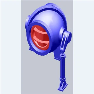 Hydraulischer Kugelhahn am Wasserturbineneinlass